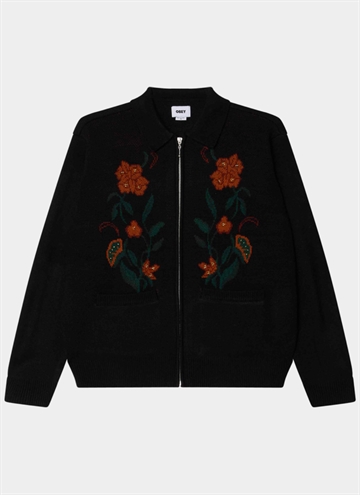 Obey Blommig Zip Kofta